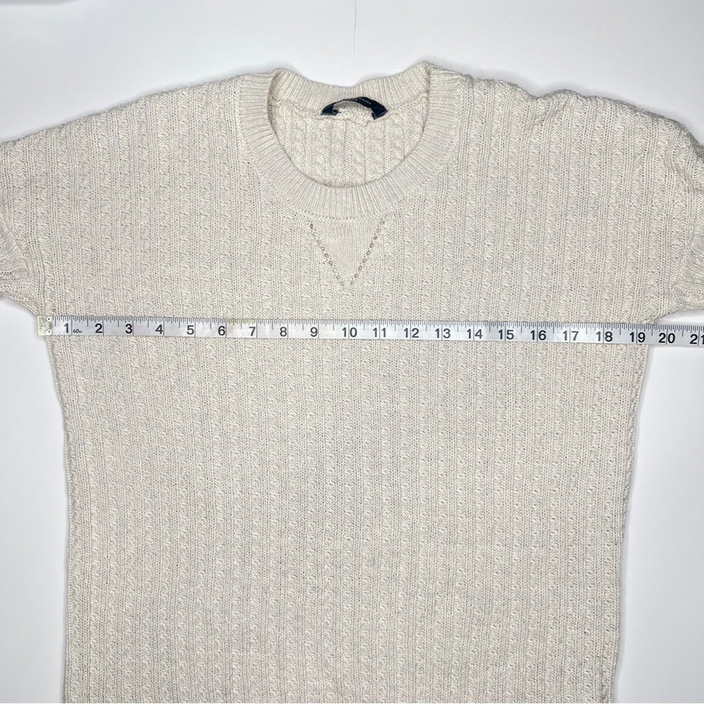 Denver Hayes Cable Knit Pullover Sweater Ivory Size Small Casual Boho Western - Picture 8 of 10